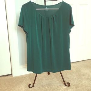 Worthington PXL Emerald Green Blouse